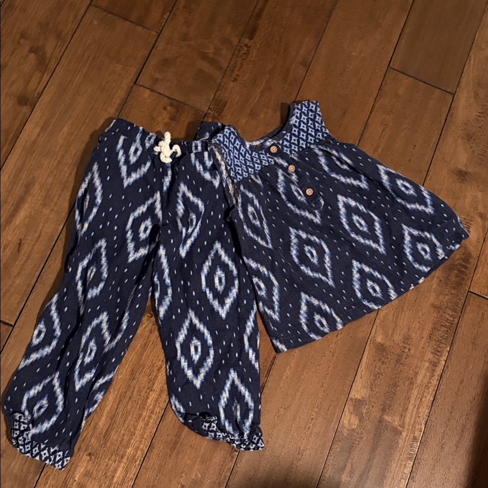 Carter's Blue Patterned Kids Casual Outfit